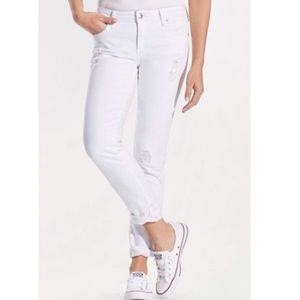 KUT from the Cloth Catherine White Distressed Boyfriend Jeans 6